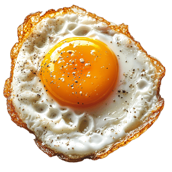 AI generated Sunny-Side-Up Eggs on Transparent Background png