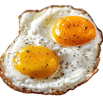 AI generated Sunny-Side-Up Eggs on Transparent Background png
