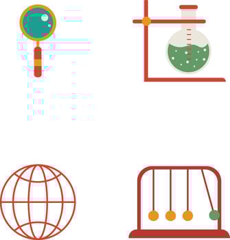 Collection of STEM Day Illustration. Isolated On White Background. Isolated Vector. vector