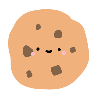Cute Chocolate Chip Cookie Mascot Character Kawaii Cartoon illustration png