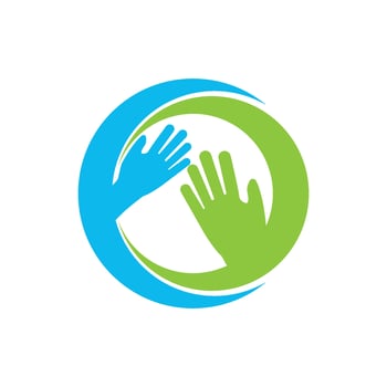 Hand care logo template vector design