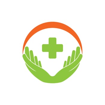 Hand care logo template vector design