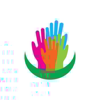Hand care logo template vector design