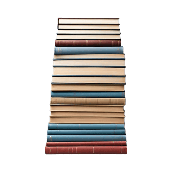AI generated Books piled isolated on transparent background png