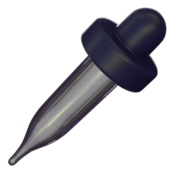 3D render icon of a laboratory pipette png