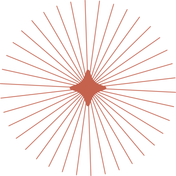 Aesthetic sun shape. Outline minimal graphic element with star. Abstract boho design with sparkle. Trendy geometric figure for poster and story. png