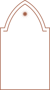 Aesthetic frame shape. Outline minimal graphic element with stars. Abstract boho arch with sparkles. Trendy ramadan islamic template for poster and story. png