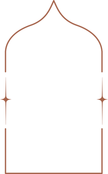 Aesthetic frame shape. Outline minimal graphic element with stars. Abstract boho arch with sparkles. Trendy ramadan islamic template for poster and story. png