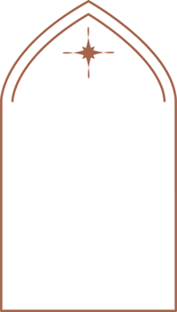 Aesthetic frame shape. Outline minimal graphic element with stars. Abstract boho arch with sparkles. Trendy ramadan islamic template for poster and story. png
