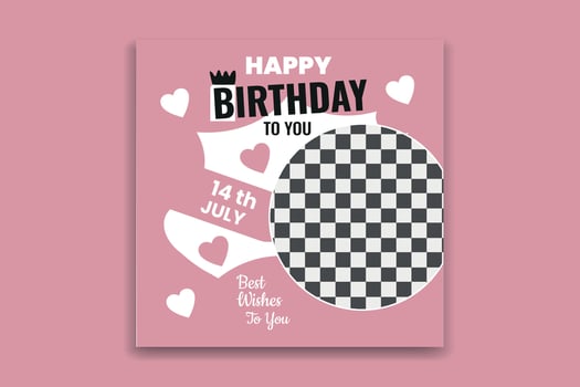 new birthday invitation card design burthday banner vector