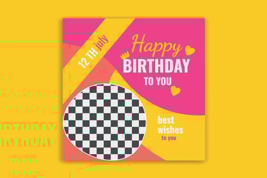 birthday invitation card design birthday banner vector