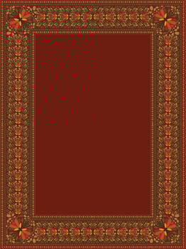 Seamless floral border with corner design in ethnic floral pattern. Colorful repeat pattern border with corner design in vector. Can be used as frames, invitation card design, textile, print etc. vector