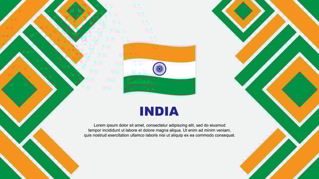India Flag Abstract Background Design Template. India Independence Day Banner Wallpaper Vector Illustration. India