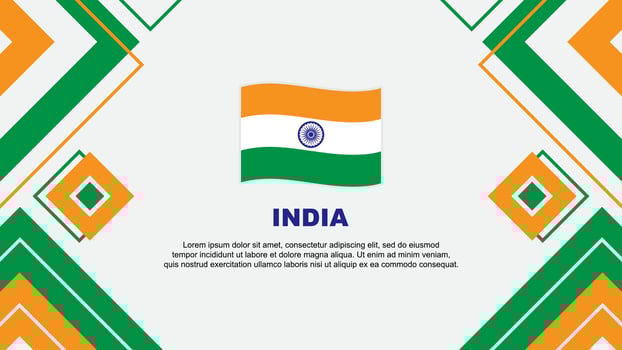 India Flag Abstract Background Design Template. India Independence Day Banner Wallpaper Vector Illustration. India Background