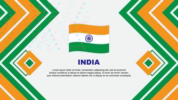 India Flag Abstract Background Design Template. India Independence Day Banner Wallpaper Vector Illustration. India Design