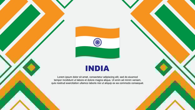 India Flag Abstract Background Design Template. India Independence Day Banner Wallpaper Vector Illustration. India Flag