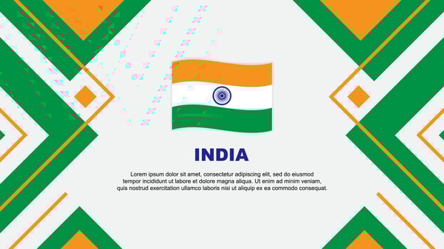 India Flag Abstract Background Design Template. India Independence Day Banner Wallpaper Vector Illustration. India Illustration