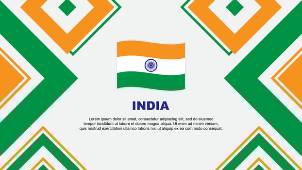 India Flag Abstract Background Design Template. India Independence Day Banner Wallpaper Vector Illustration. India Independence Day