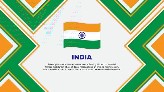India Flag Abstract Background Design Template. India Independence Day Banner Wallpaper Vector Illustration. India Vector