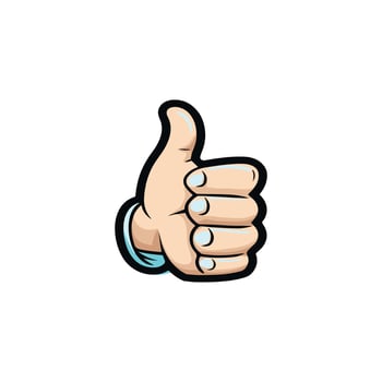 A cartoon hand giving a thumbs up vector