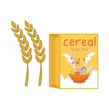 Illustration of cereal box vector