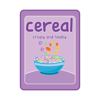 Illustration of cereal box vector