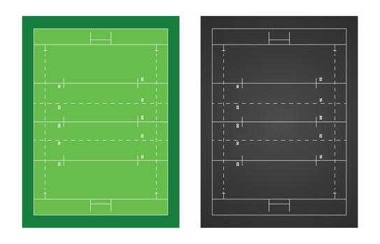 Rugby Field Diagram vector