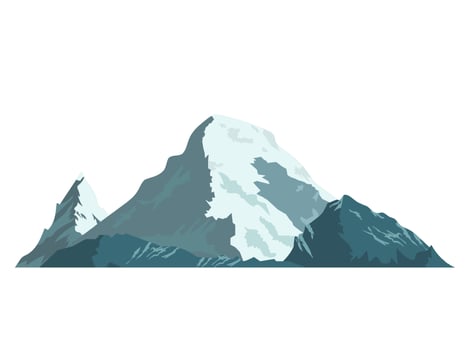 Ice mountain covered with snow. vector