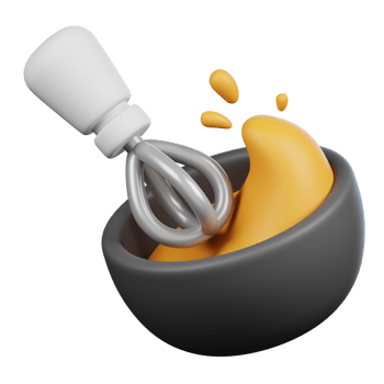 Egg Beater Kitchenware and Cooking icon on transparent background 3d Render png