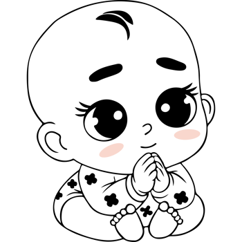 praying little infant png