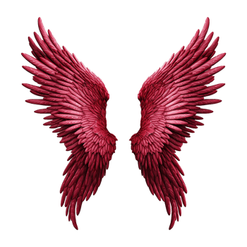 AI generated Angel wings ornament isolated on a transparent background png