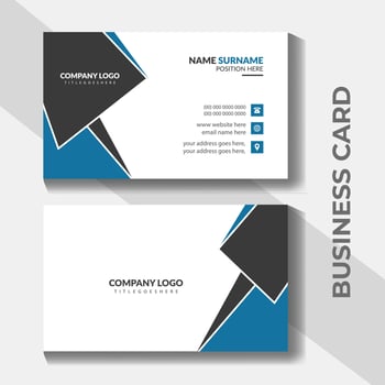 Modern medical healthcare doctor business card template design Pro Vector. Blue and White modern business, healthcare, Medical card template. vector