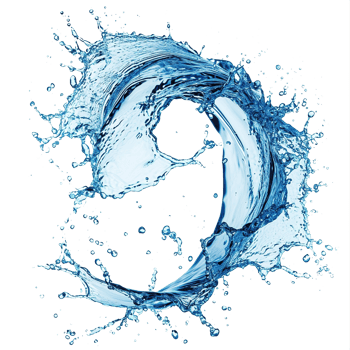 AI generated Dynamic Water Splashes with Wave Swirls and Droplets, Perfect for Environmental and Natural Themes on Transparent Canvas png