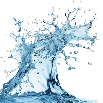 AI generated Dynamic Water Splashes with Wave Swirls and Droplets, Perfect for Environmental and Natural Themes on Transparent Canvas png