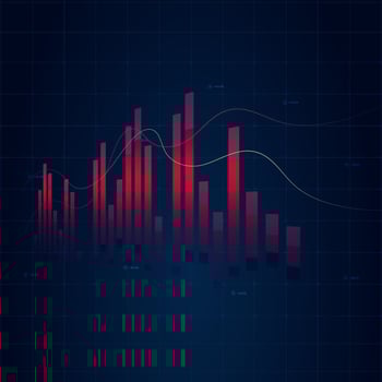chart OF stock market or forex trading graph in graphic concept need for financial investment or Economic UP trends of economics vector