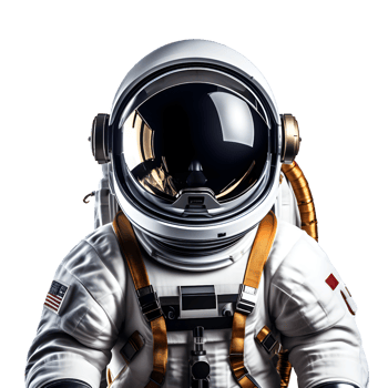 AI generated Astronaut in Spacesuit Isolated on Transparent Background png