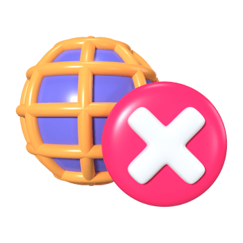 Disconnected 3D Illustration Icon png