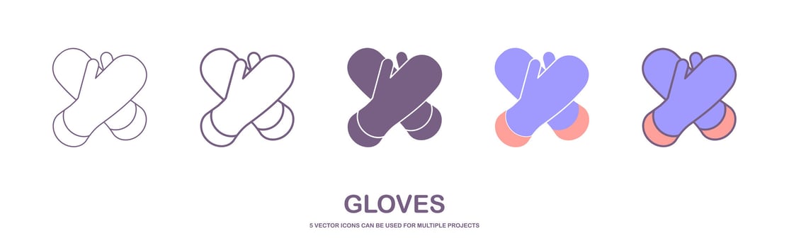 Medical latex gloves line icon. Hand disinfection, infection prevention symbol vector