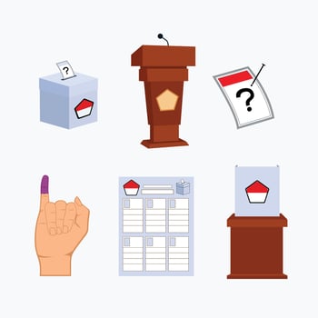 Election Illustration Template indonesian vote vector
