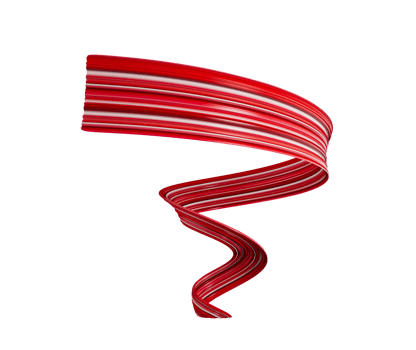 Red spiral 3d Ribbon 3d illustration png
