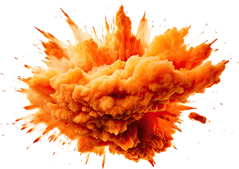 AI generated Explosion of smoke png
