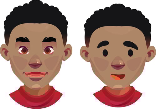 CHILDREN'S HEADSHOT DRAWN IN VECTOR FORM