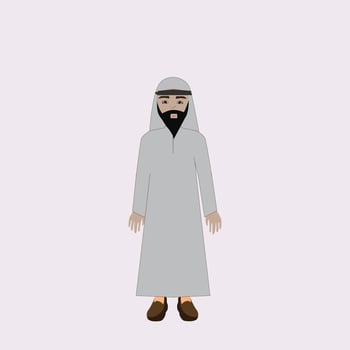 Arabic Man in Traditional National Costume vector