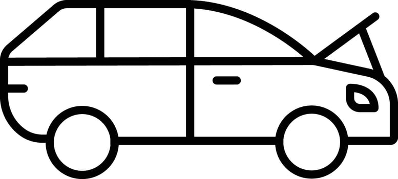 Car trunk Outline vector illustration icon