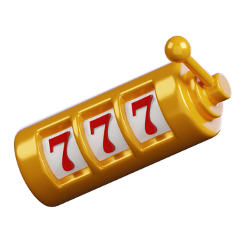 Big win slots 777 jackpot isolated. Casino and gambling icon. 3D illustration png