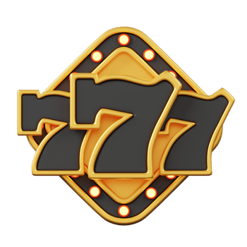 King slots 777 jackpot isolated. Casino and gambling icon. 3D illustration png