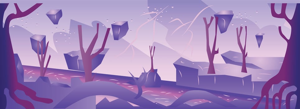 Alien Forest Game Background vector