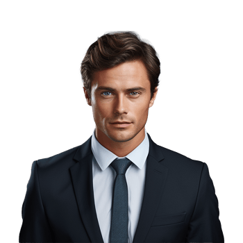 AI generated Businessman isolated on transparent background png
