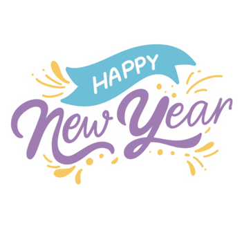 Happy new year illustration png