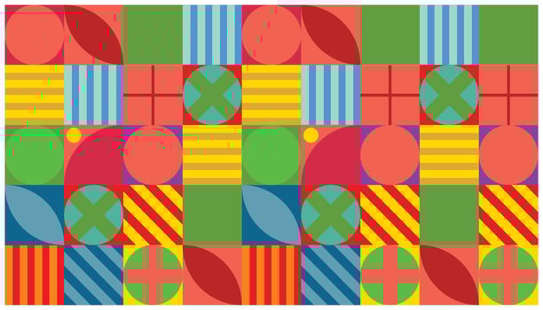 Seamless geometric pattern in the style of the 80s. Vector illustration for your design. Eps 10. background template with geometric patterns. Flat style